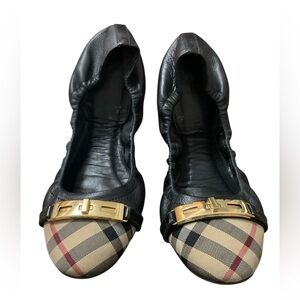 Burberry Haymarket Aston ballerina flats size 38